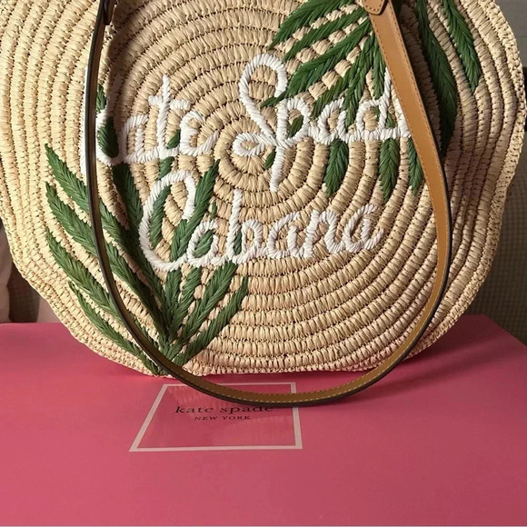 Kate Spade Sunkiss Cabana Straw Circle Tote - Picture 2 of 10